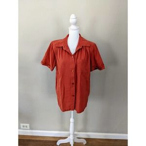 Vintage 90s Rust Button Down Shirt
